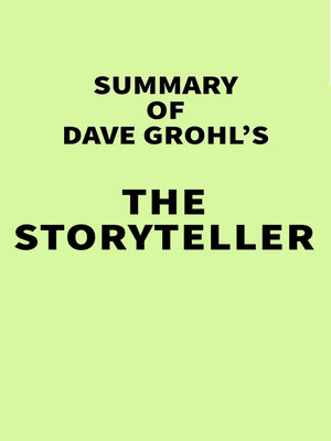 cover image of Summary of Dave Grohl's the Storyteller